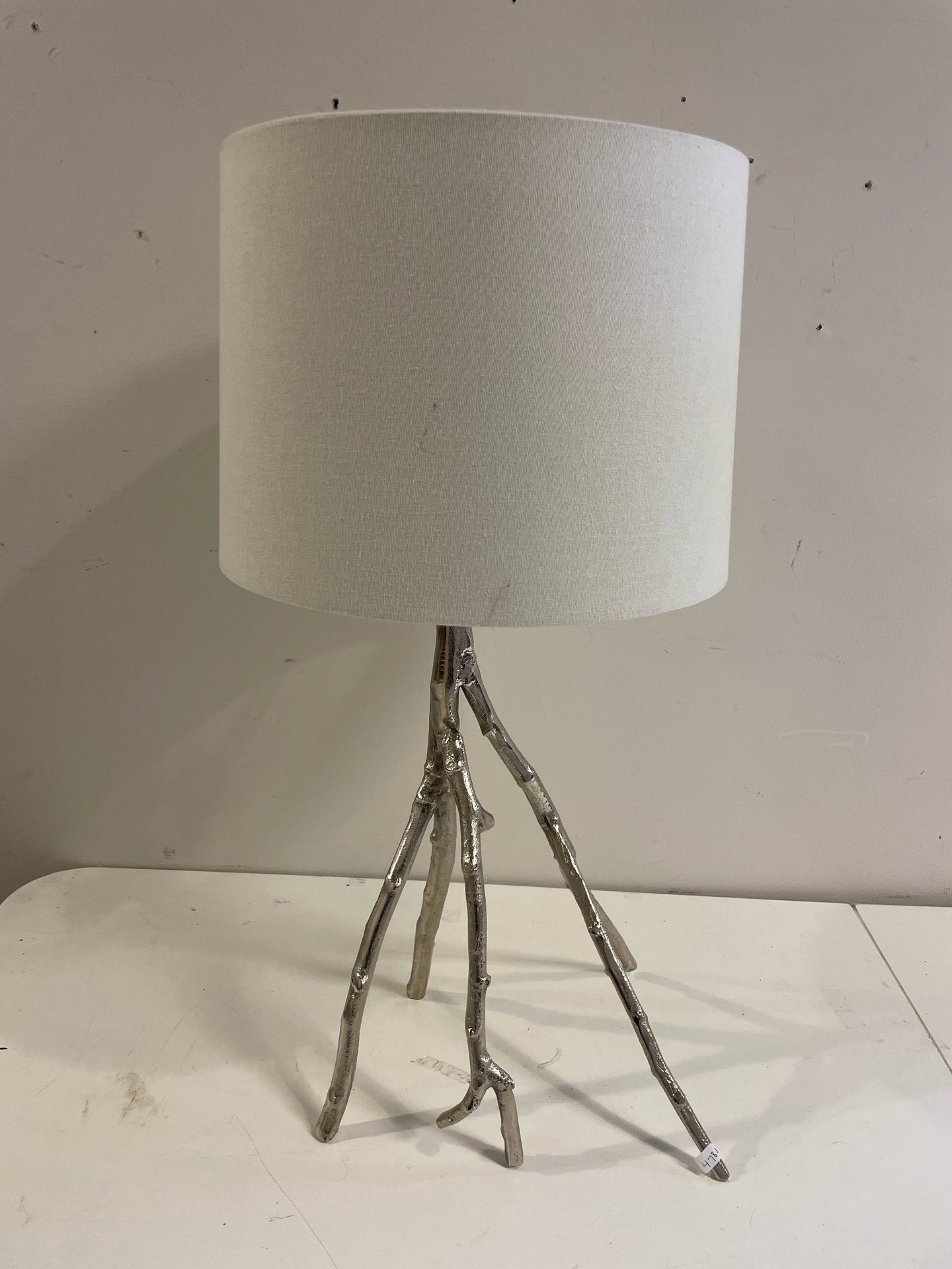 Silver Twig Base Table Lamp