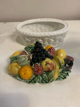 Load image into Gallery viewer, Two Piece  Porcelain Bordallo  Pinheiro Fruit Basket
