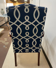 Load image into Gallery viewer, Blue And White Upholstered Arm Chair
