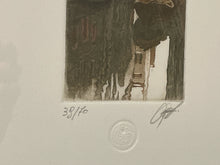 Load image into Gallery viewer, Framed &quot;Canal with Roses&quot; by Martin Roberts, signed &amp; numbered
