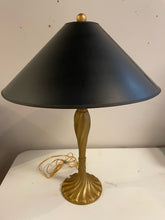 Load image into Gallery viewer, Brushed Gold Table Lamp with Black Shade
