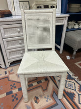 Load image into Gallery viewer, 4 Drawer White Wicker Desk with Laminate Top &amp; Chair from Henry Link
