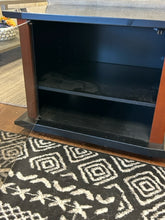 Load image into Gallery viewer, Black Nightstand with Smoke Glass Front from Dania Furniture
