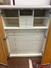 Load image into Gallery viewer, MCM Five Drawer Laminate-Top Wardrobe with Shelves
