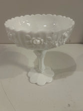 Load image into Gallery viewer, Fenton Milk Glass Cabbage Rose Candy Dish
