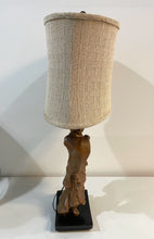 Load image into Gallery viewer, Vintage 1950's Figural Table Lamp with Tweed Shade from Chicago Statuary Co.
