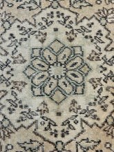 Load image into Gallery viewer, 100% Wool Rug in Cream, Brown &amp; Light Teal made in Turkey
