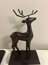 Load image into Gallery viewer, Pair of Metal Reindeer Stocking Holders
