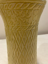 Load image into Gallery viewer, Yellow Diamond Patterned Vase from McCoy Pottery
