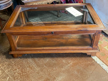 Load image into Gallery viewer, Pine &amp; Glass Display Coffee Table
