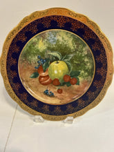 Load image into Gallery viewer, Imperial Limoges Fruit Cobalt Blue &amp; Gold Plate
