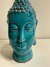 Load image into Gallery viewer, Blue Ceramic Buddha Head
