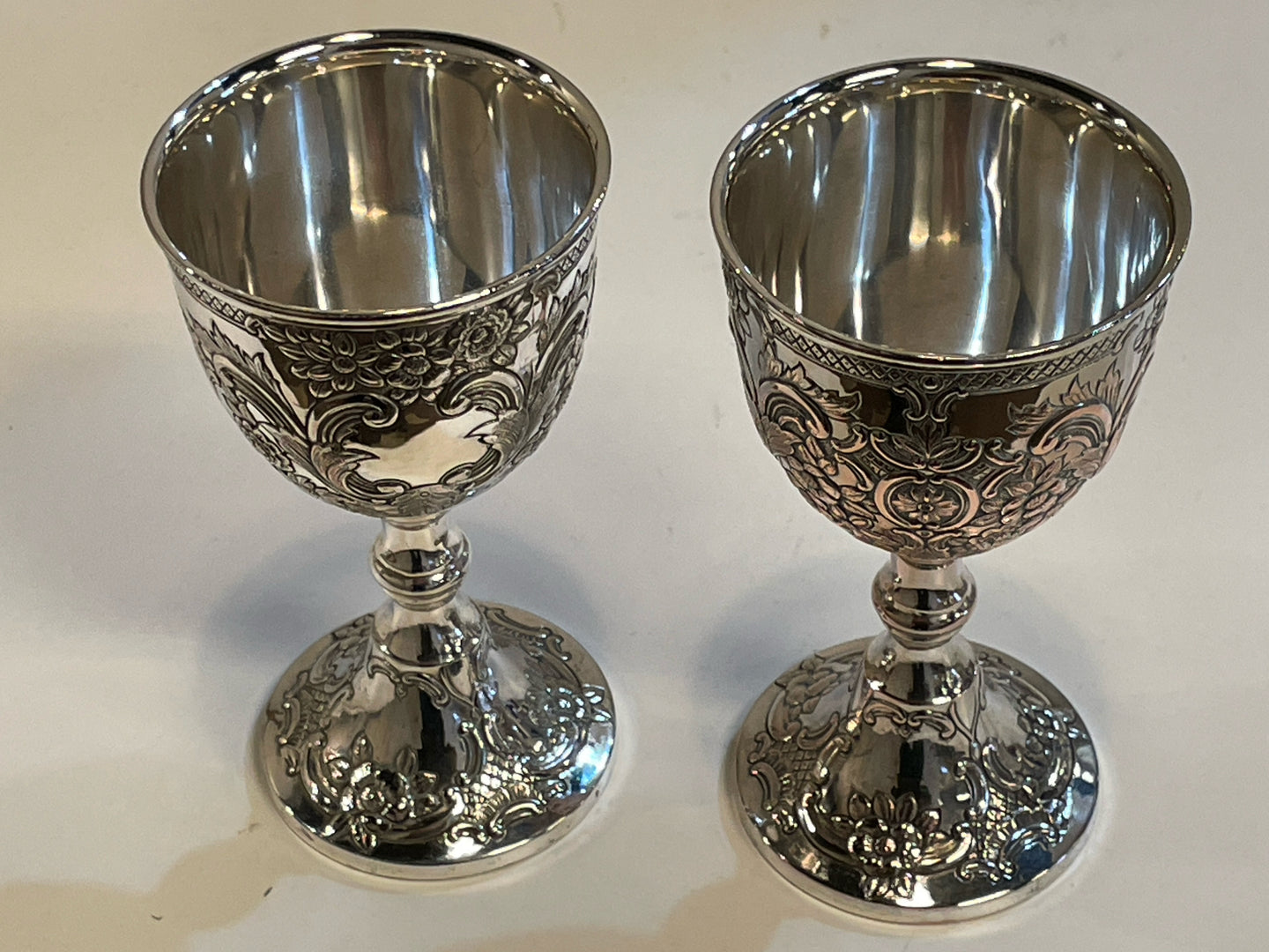 Pair of Small Silver Goblets