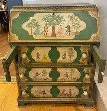 Load image into Gallery viewer, Vintage Painted 3 Drawer Chest with Drop Down Desk
