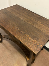 Load image into Gallery viewer, Vintage Quartersawn Oak Library Table with Cabriole Legs
