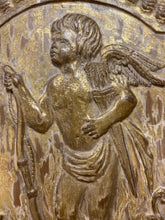 Load image into Gallery viewer, Pair of Gilt Candleholder Wall Plaques Handcarved in Italy
