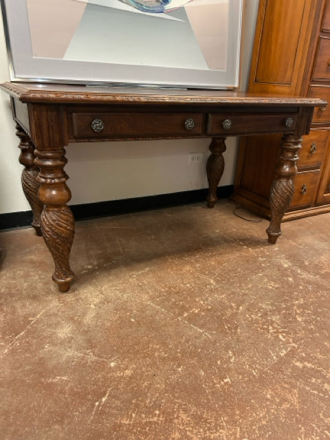 Ornate Two Drawer Writing Table