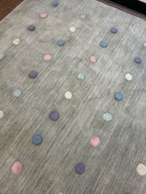Load image into Gallery viewer, New 100% Wool Pile Silver Rug with Colored Circle Design from Safavieh Kids
