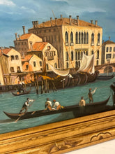 Load image into Gallery viewer, Framed Oil on Canvas of Venice in Gold Frame
