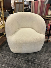 Load image into Gallery viewer, Ivory Boucle Swivel Chair from CB2
