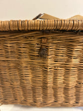 Load image into Gallery viewer, Large Vintage Fishing Creel with Canvas Strap
