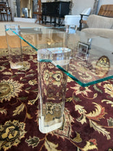 Load image into Gallery viewer, Glass Top Coffee Table with Adjustable Lucite Legs from Interlude Home
