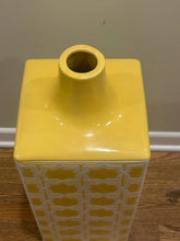 Load image into Gallery viewer, Large Yellow &amp; White Floor Vase/Decorative Object
