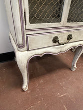 Load image into Gallery viewer, Shabby Chic French Provincial Style Wire Front Side Table/Nightstand
