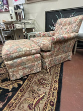 Load image into Gallery viewer, Floral Arm Chair &amp; Ottoman
