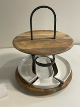 Load image into Gallery viewer, Two Tier Charcuterie and Wine Server from Frontgate
