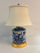 Load image into Gallery viewer, High Blue White English Urn Table Lamp from Sirah
