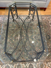 Load image into Gallery viewer, Beveled Glass Top Coffee Table with  Metal Base from Bombay Co.
