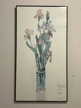 Load image into Gallery viewer, Framed "Symphony Iris" Poster by Gary Bukovnik for the San Francisco Symphony
