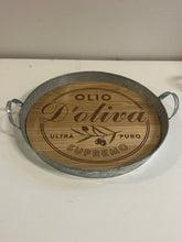 Load image into Gallery viewer, Olio D&#39;oliva Round Serving Tray with Handles
