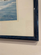 Load image into Gallery viewer, Blue Framed Pastel Custom Charcoal Drawing, &quot;BIG SUR&quot; by Lynn Miller, signed
