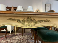 Load image into Gallery viewer, Vintage Two Tone Dining Table &amp; 6 Cane Back Chairs, Two 20&quot; Leaves &amp; Pads from White Furniture Co.
