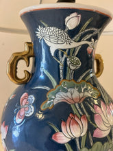 Load image into Gallery viewer, Blue Floral Chinoisserie Table Lamp
