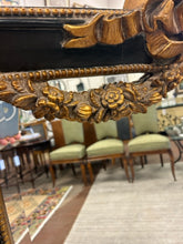 Load image into Gallery viewer, Black Neoclassical Style Beveled Mirror with Gold &amp; Floral Detailing from John Richard Design
