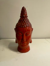 Load image into Gallery viewer, Red Ceramic Buddha Head
