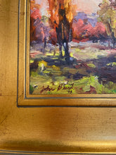 Load image into Gallery viewer, Original Oil Painting of Autumn Trees in Gold Frame by John Beard, signed
