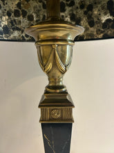 Load image into Gallery viewer, Tall Empire Style Lamp with Black Shade
