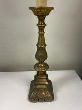 Load image into Gallery viewer, Brass Lamp with Purple Shade
