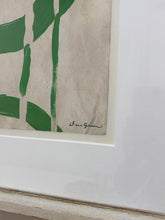 Load image into Gallery viewer, "Green Circle Series" I by Dana Gibson, signed, in White Washed Frame
