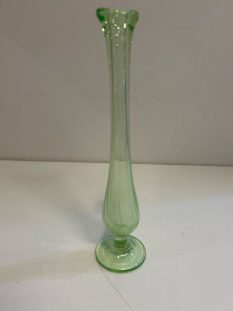 Uranium Swung Glass Bud Vase