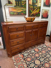 Load image into Gallery viewer, Ten Drawer Lowboy Dresser with Middle Cabinet from Thomasville Furniture
