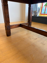 Load image into Gallery viewer, Vintage Wood Dining Table with Floral Carvings
