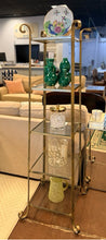 Load image into Gallery viewer, MCM Maison Jansen Style Gold Etagere with Glass Shelves
