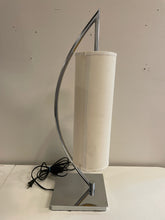 Load image into Gallery viewer, Contemporary Chrome Lamp with Cream Shade
