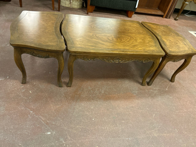 Vintage Three Piece Coffee Table from Baker Furniture