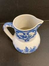 Load image into Gallery viewer, Blue &amp; White Ceramic Pitcher from Tiffany &amp;. Co.
